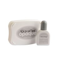 StazOn  Opaque-Set Stempelkissen + Tinte Cotton White