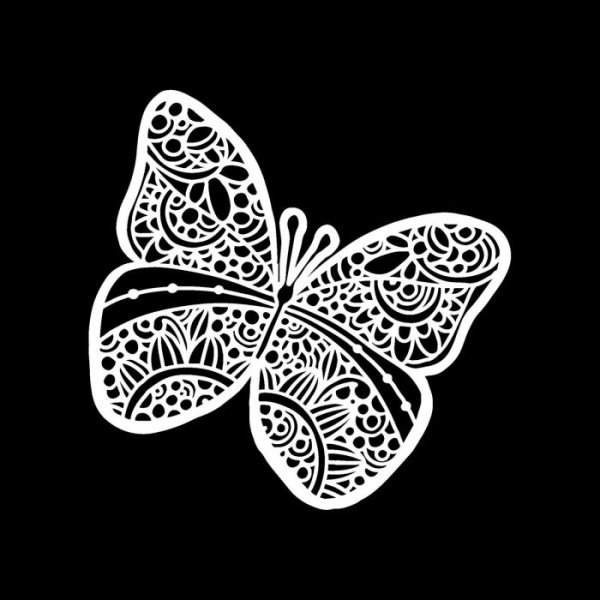 Schablone Sonniger Schmetterling 6x6