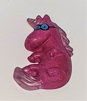 Einhorn mit Brille / aus Raysin (pink)