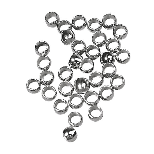 Quetschperle, I: 1,8mm ø, A: 2,5mm ø, SB-Btl 35Stück, platin