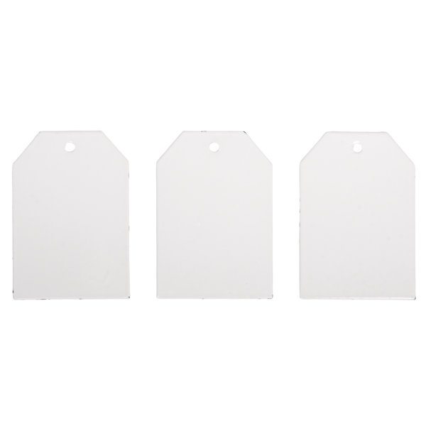Vintage-Metallschild, 4,5x6,5cm, Set 3Stück