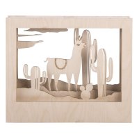 Holzbaus. 3D-Motivrahmen Lama, FSC 100%, 24x20x6,9cm,...