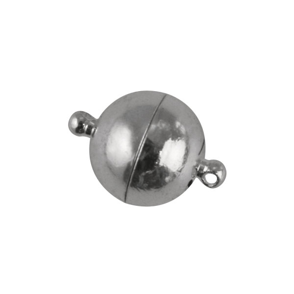Edelstahl-Magnetschliesse, 12mm ø, SB-Btl 1Stück, platin