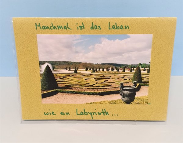 Karte "…das Leben ein Labyrinth…"  /  hellgrün