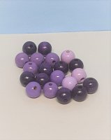 Holzperlen-Set / violett-lila