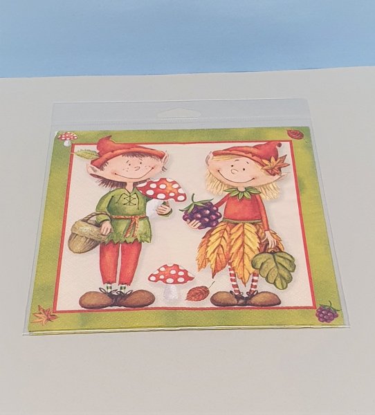 Serviette "Elfen-Pärchen" 1-er Set