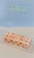 Holzbuchstaben-Perlen Set / S, R, N , U, L