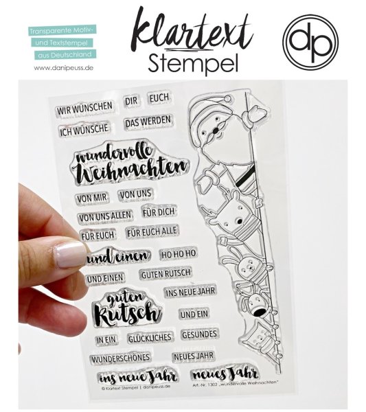 Klartext-Stempelset A6 "wundervolle Weihnachten"