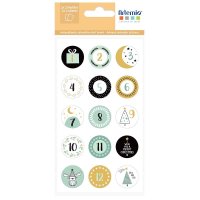 Runde Sticker Adventskalender