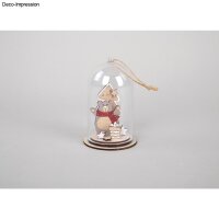 Holz Steckteil Winter Bär,FSC Mix Credit, 8,2cm, 6cm ø, SB-Btl. 2Set, natur