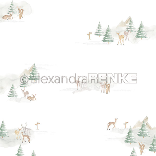 L-Designpapier Rehkitzlandschaft