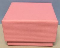 Pappmaché Schachtel quadratisch, 6x6x4.1cm, rosa