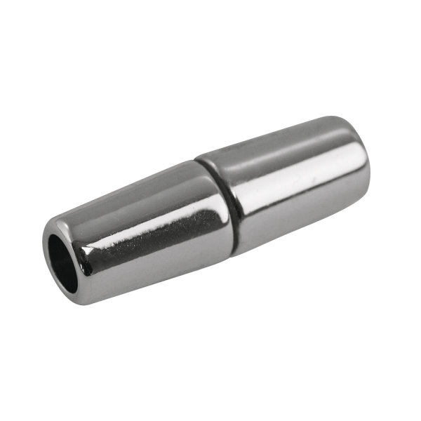 Magnetschliesse Olive, 28x9mm, für 5mm Band, SB-Btl 1Stück, silber