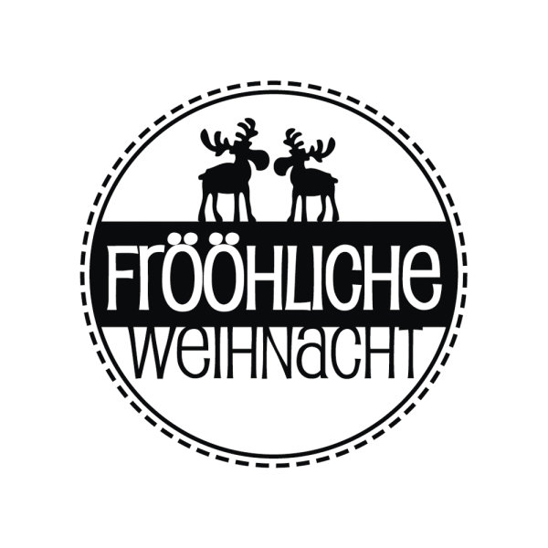 Stempel Frööhliche Weihnacht, 3cm ø