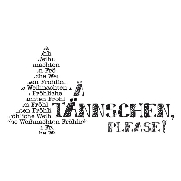 Stempel Ä Tännschen, 5x9cm