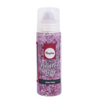 Glitter-Glue Herzchen, Flasche 50ml, pink/silber