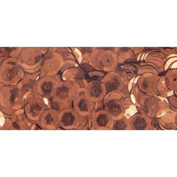 Pailletten, gewölbt, 6mm ø, SB-Box 4000Stück, kupfer