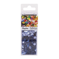 Pailletten, gewölbt, 6mm ø, SB-Box 4000Stück, m.blau