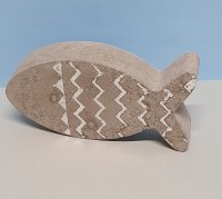Fisch aus Beton (grau-silber)