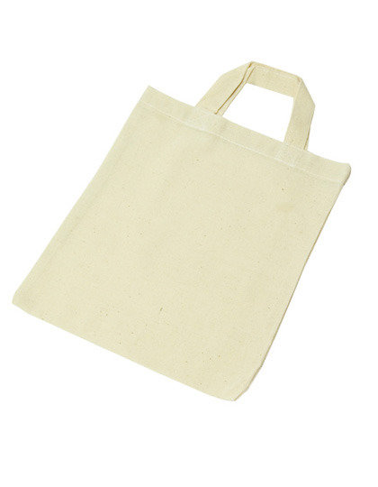 Baumwoll-Tasche, unbedruckt, 22x26cm, SB-Btl 1Stück, natur