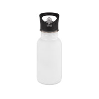 Edelstahl-Trinkflasche, 400 ml weiss