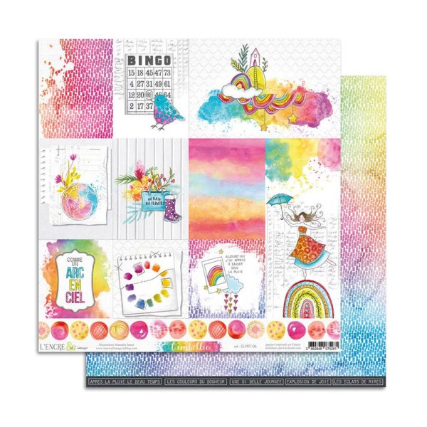 Papierbogen LEmbellie 6 Die Tinte und das Bild, 30.5x30.5cm