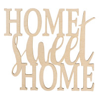 Holzschrift Home sweet Home FSC100%, 18x16,2x0,4cm,...