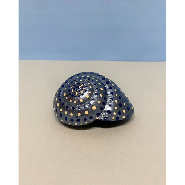 Schnecke blau-beige