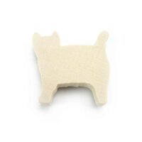 Holz Katze 5 x 4.6 cm mit Magnet