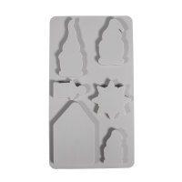 Silikon Giessform Wichtel, 14,5x26x1cm, 6 Formen, Box 1Stück