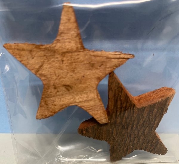 Dekosterne aus Kokosnuss-Schale, 2 Stk., 5cm