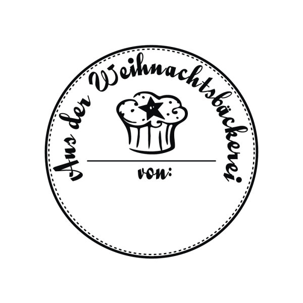 Stempel Weihnachtsbäckerei, 3cm ø