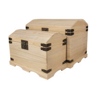 Holz-Truhen-Set, 2 Grössen, 37x21x26 cm + 44,8x28,8x32 cm
