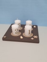 Advents-Teller mit 4 Kerzen