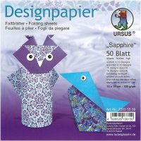 Designpapier "Sapphire" Faltpapier 15x15 cm