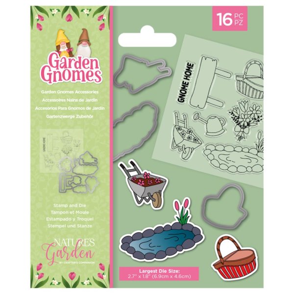 Crafters Companion Garden Gnomes Stamp & Die Garden Gnomes Accessories