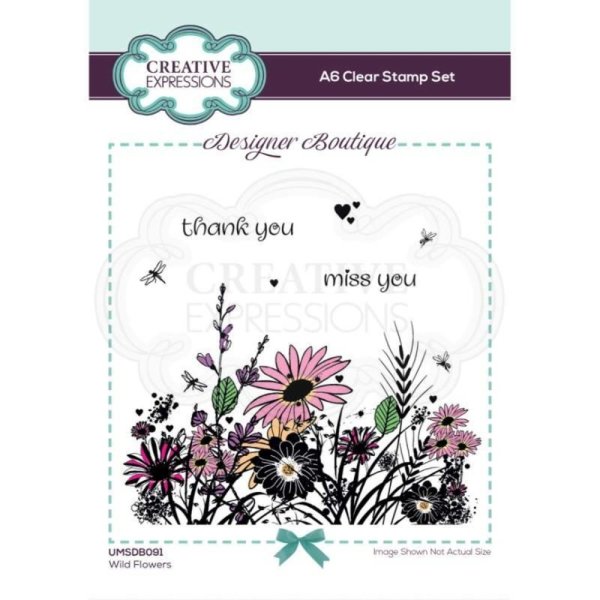 Creative Expressions Designer Boutique Clear Stamp A6 Woodland Walk Wild Flowers