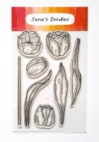Janes Doodles Tulips Clear Stamps