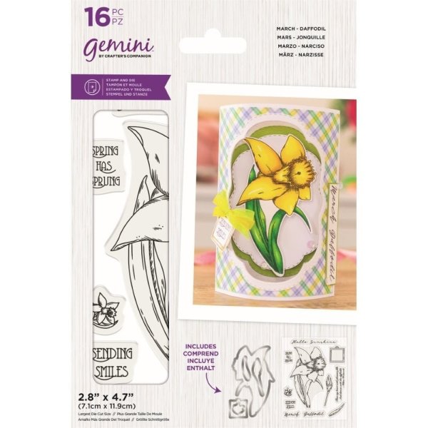 Gemini March Daffodil Stamp & Die
