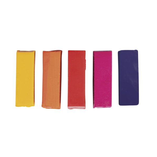 Farbpigmente für Wachs, 1x1x2,9cm, sortiert, SB-Btl. 5Stück, regenbogen