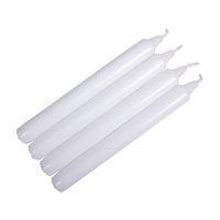 Stabkerze, 2,1cm ø, 19cm, Box 4Stück, weiss