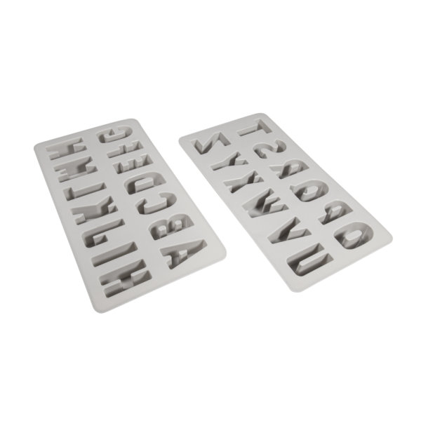 Silikon Giessform ABC, 2teilige Form mit 26 Buchstaben, Box