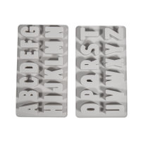 Silikon Giessform ABC, 2teilige Form mit 26 Buchstaben, Box