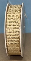 Dekoband beige/gold, 15mm x 2,5m
