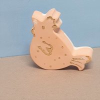 Huhn aus Raysin (pastellachs-gold)