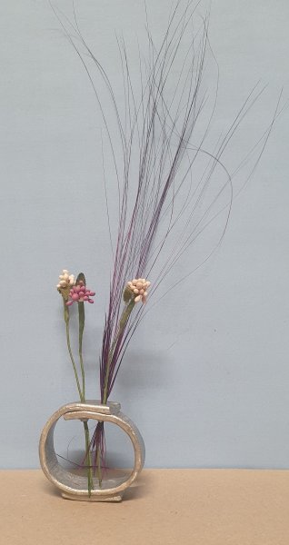 Trockenblumen-Ringständer (silber)
