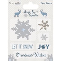 Clear Stamp Magic&Sparkle Snowflakes, SB-Btl 6Stück