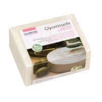 Glorex Glycerinseife Öko mit Olivenöl 500 g, Opak