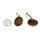 Metall- Fassung: Ohrring, 1,7cm ø, m. Cabochon, SB-Btl 1Paar, altgold