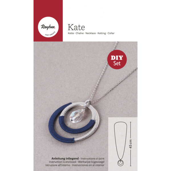 Bastelpackung: Kette Kate, + Anhänger, Set 1Stück